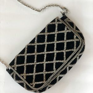 H&M small black beaded purse